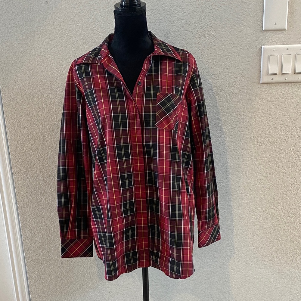 Orvis‎ Red and Black Plaid Button Down Shirt - Picture 1 of 5